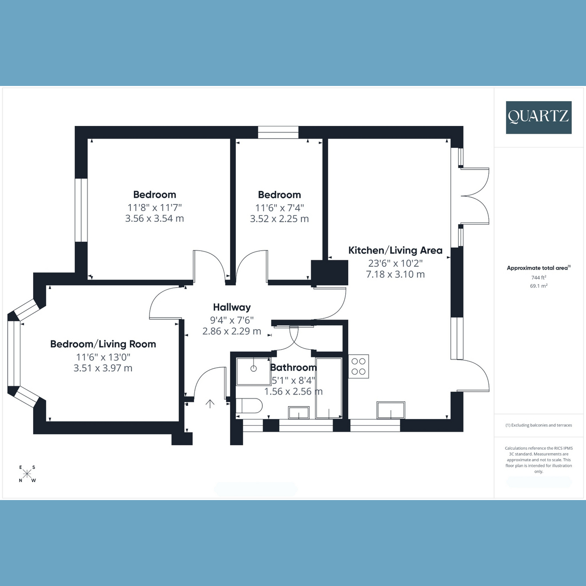 Floorplan for Lancaster Drive, Broadstone