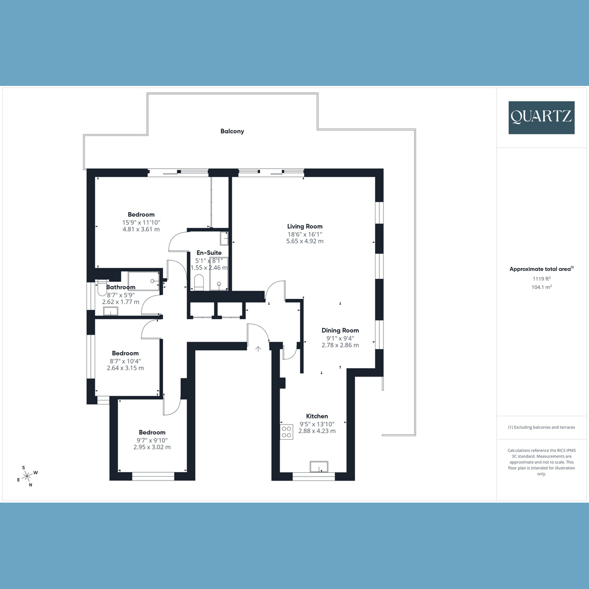 Floorplan for West Cliff Road, Westbourne, Bournemouth