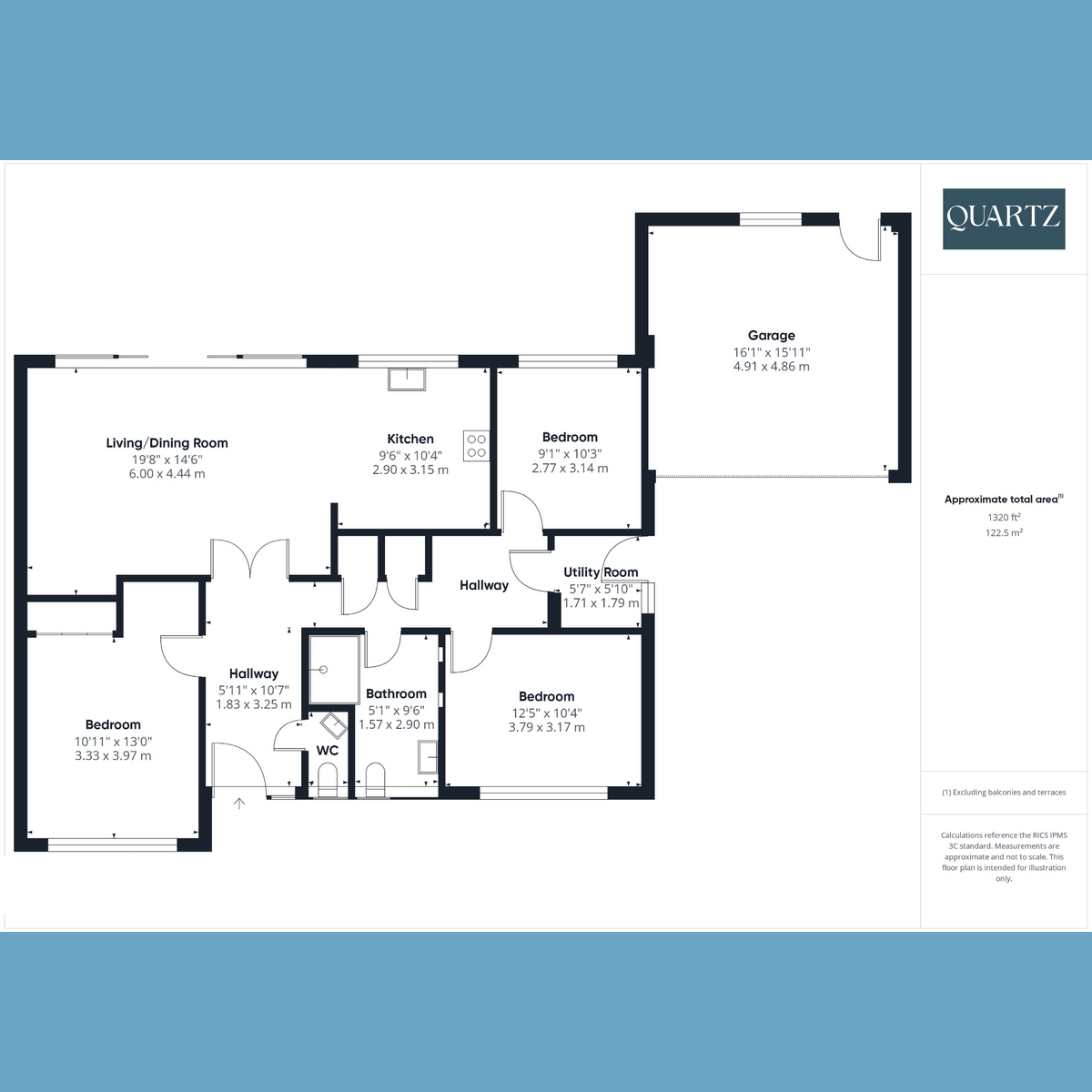 Floorplan for Gervis Crescent, Ashley Cross