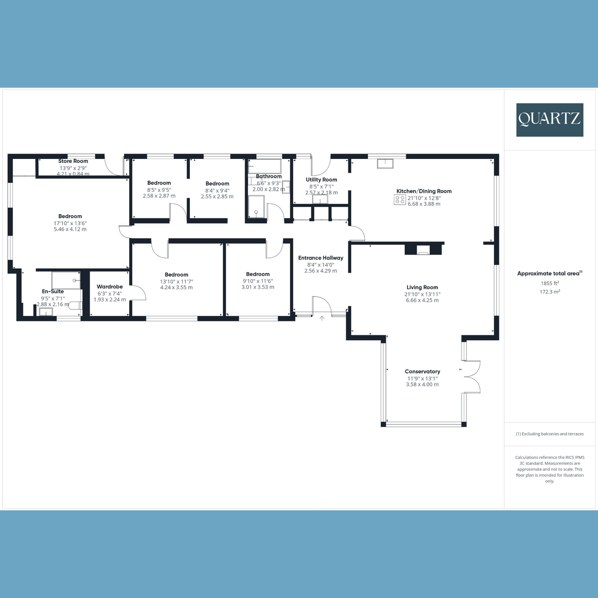 Floorplan for Ashwood Drive, Broadstone