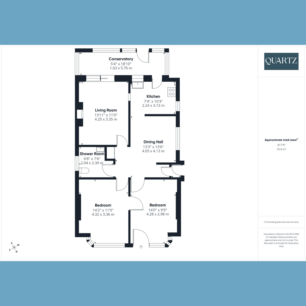 Floorplan for Napier Road, Hamworthy