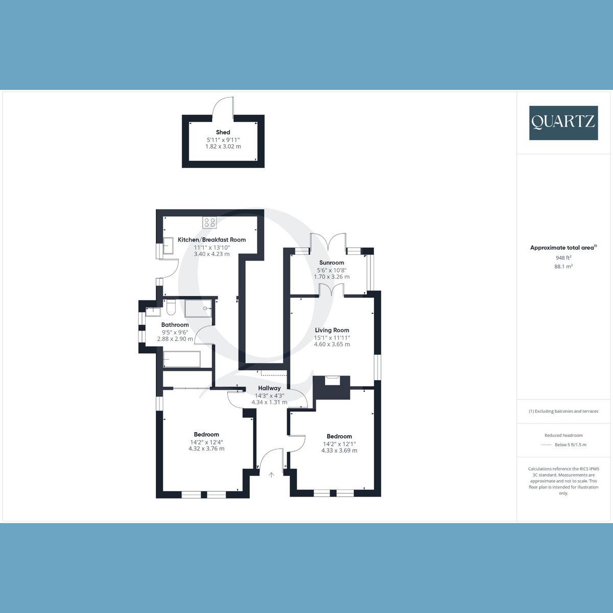 Floorplan for Kinson Road, Bournemouth
