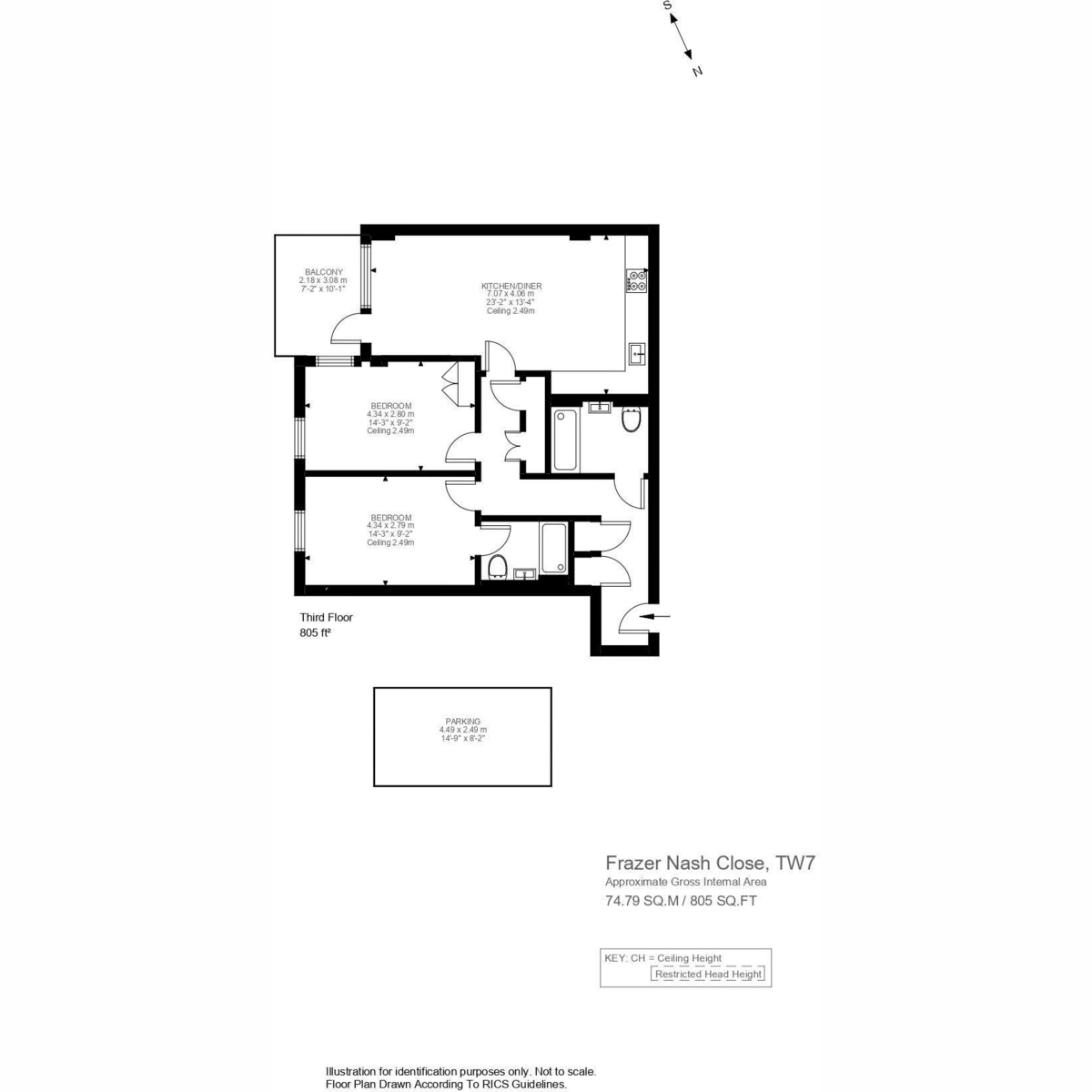 Floorplan for Frazer Nash Close, Isleworth, TW7
