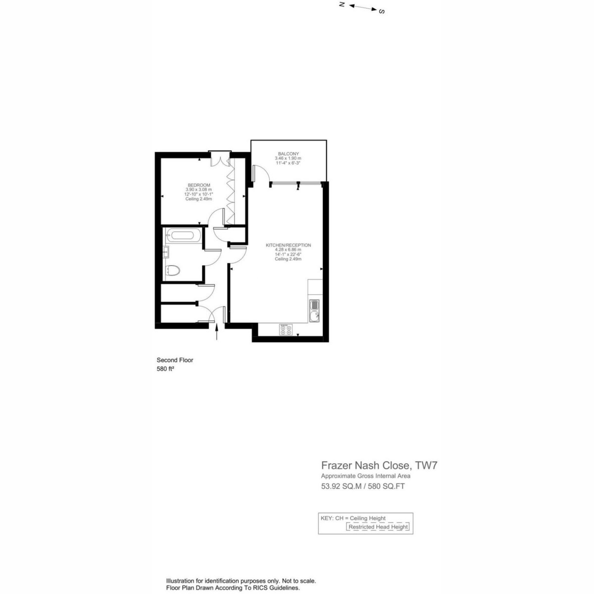 Floorplan for Frazer Nash Close, Isleworth, TW7