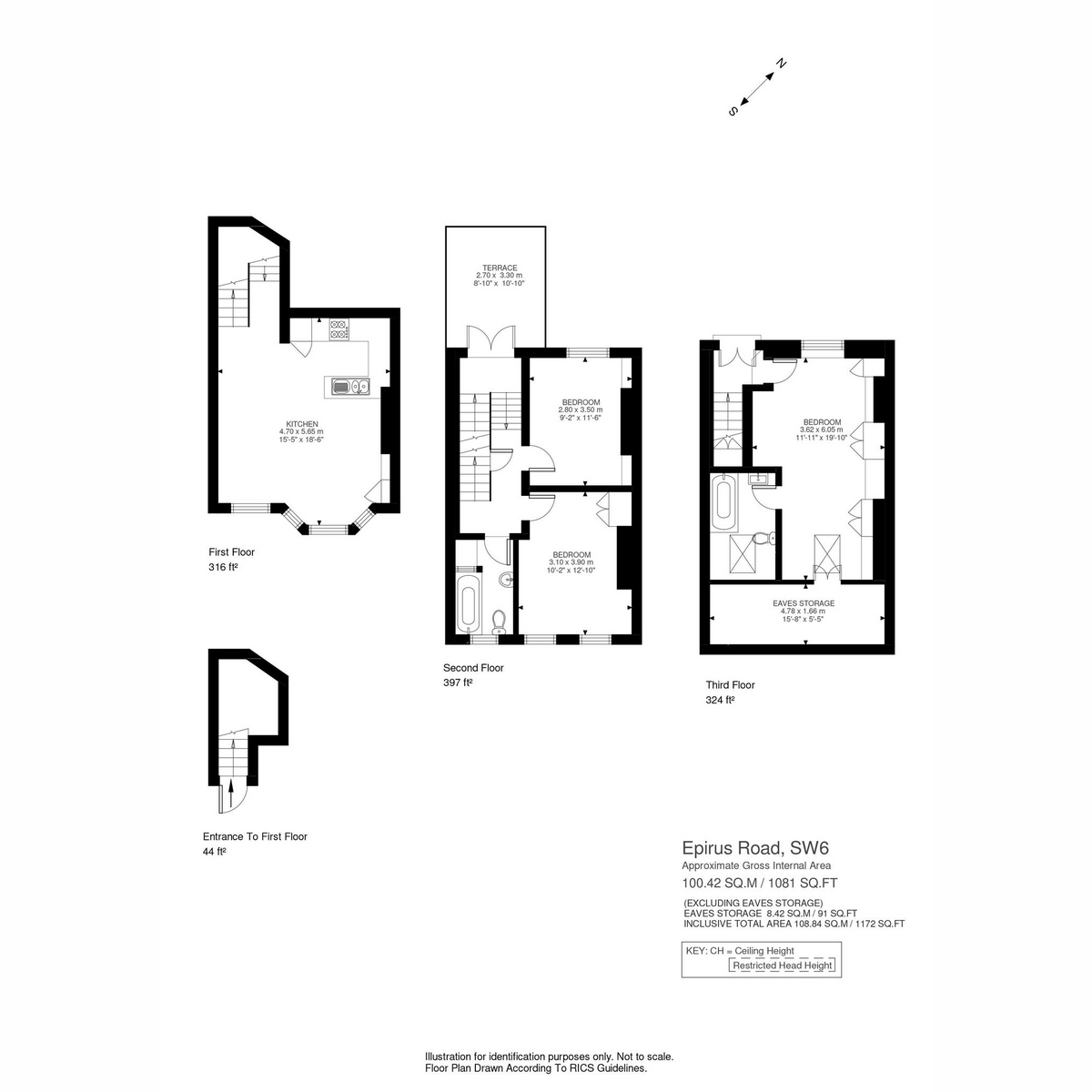 Floorplan for Epirus Road, London, SW6