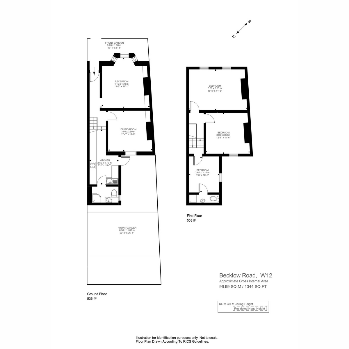 Floorplan for Becklow Road, Shepherds Bush, W12