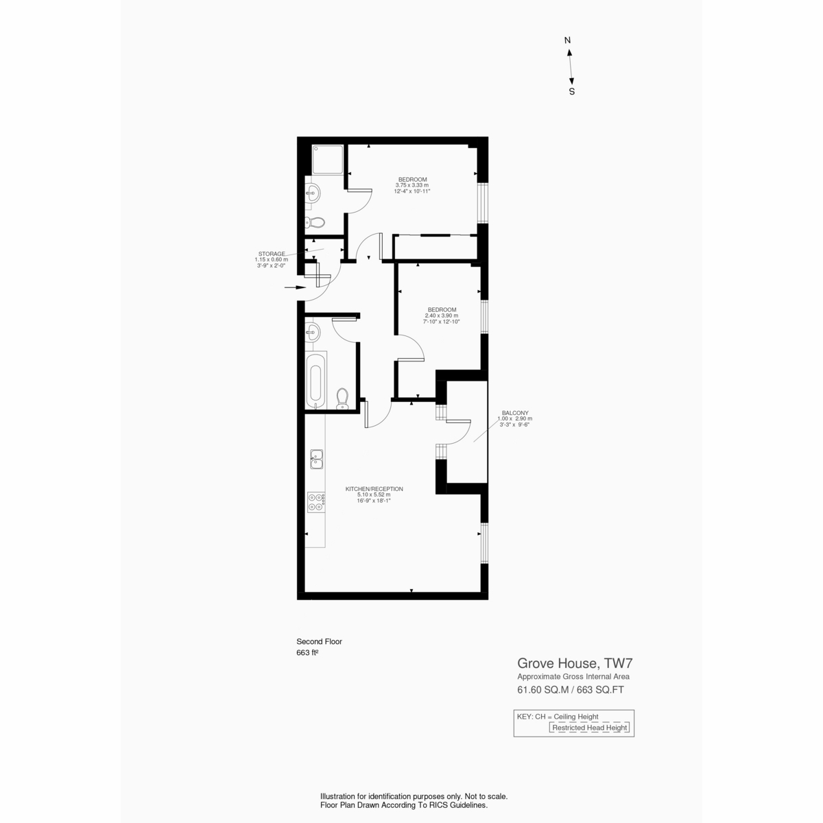 Floorplan for Sidmouth Avenue, Isleworth, TW7