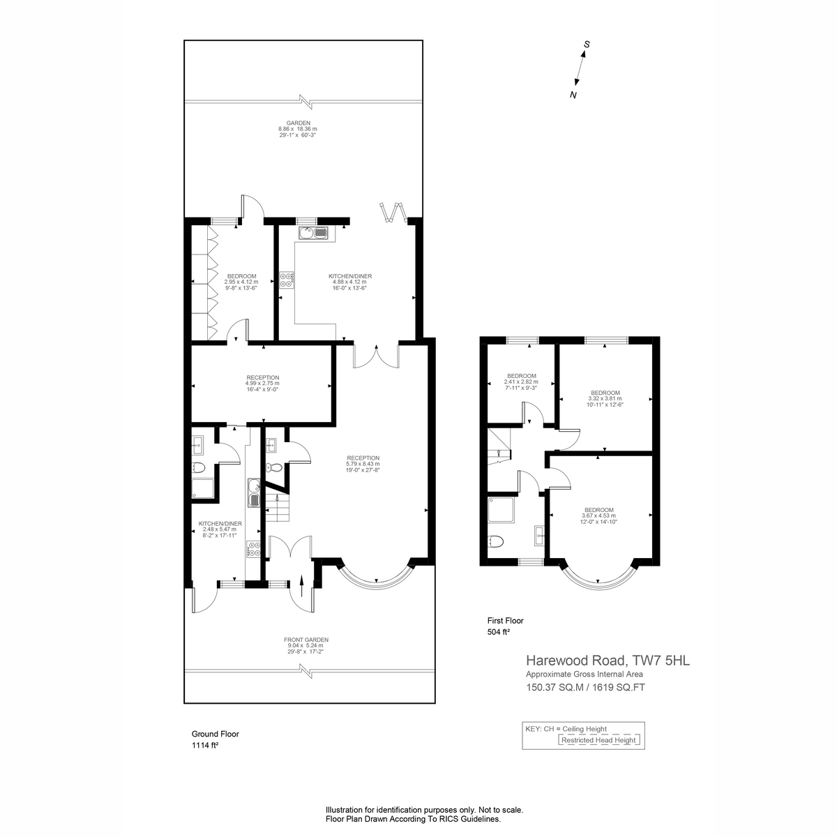 Floorplan for Harewood Road, Isleworth, TW7