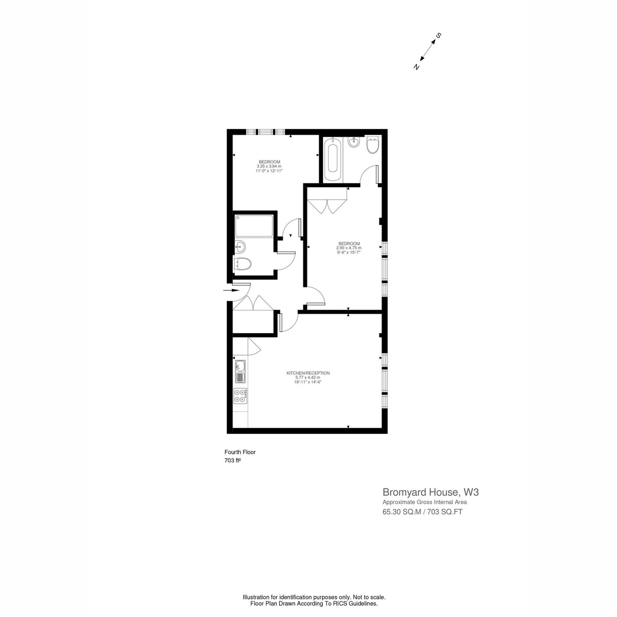 Floorplan for Bromyard Avenue, London, W3