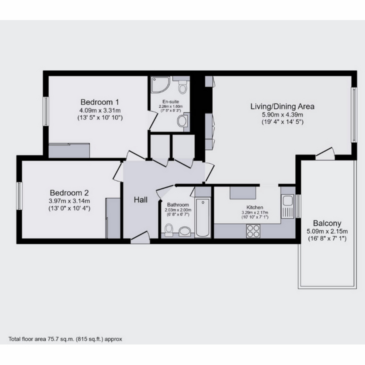 Floorplan for Primrose Place, Isleworth, TW7