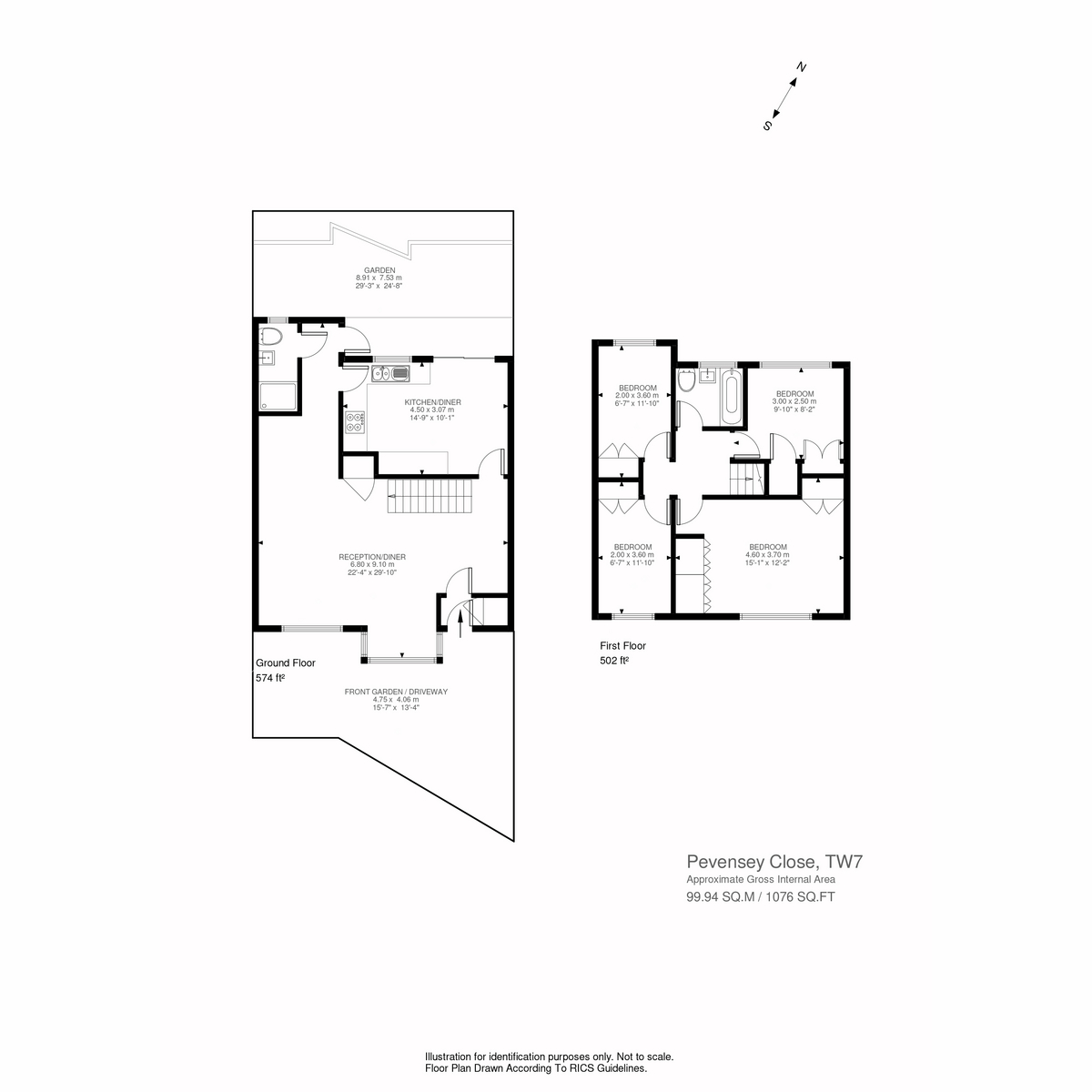 Floorplan for Pevensey Close, Isleworth, TW7