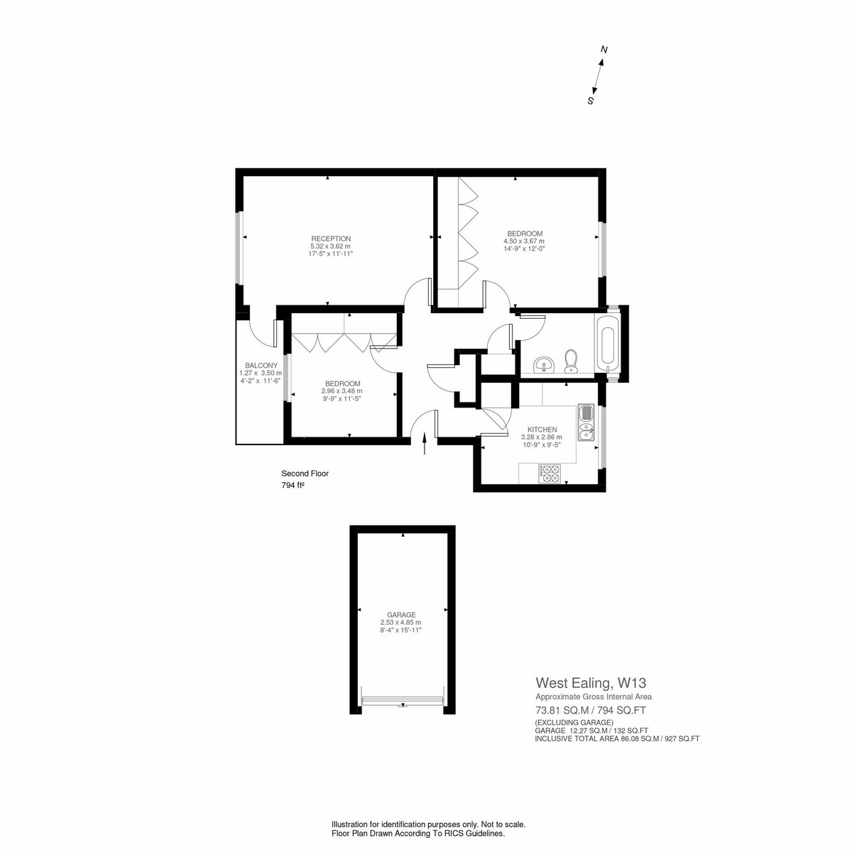 Floorplan for Hardwick Green, London, W13