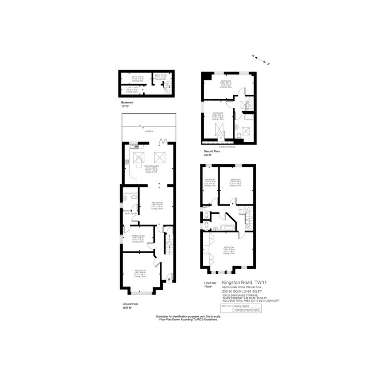 Floorplan for Kingston Road, Teddington, TW11