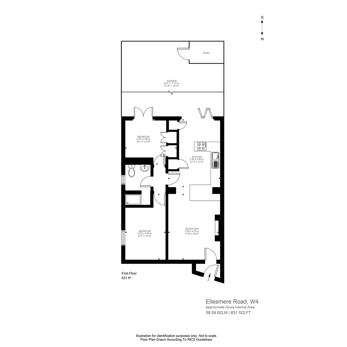 Floorplan for Ellesmere Road, London, W4