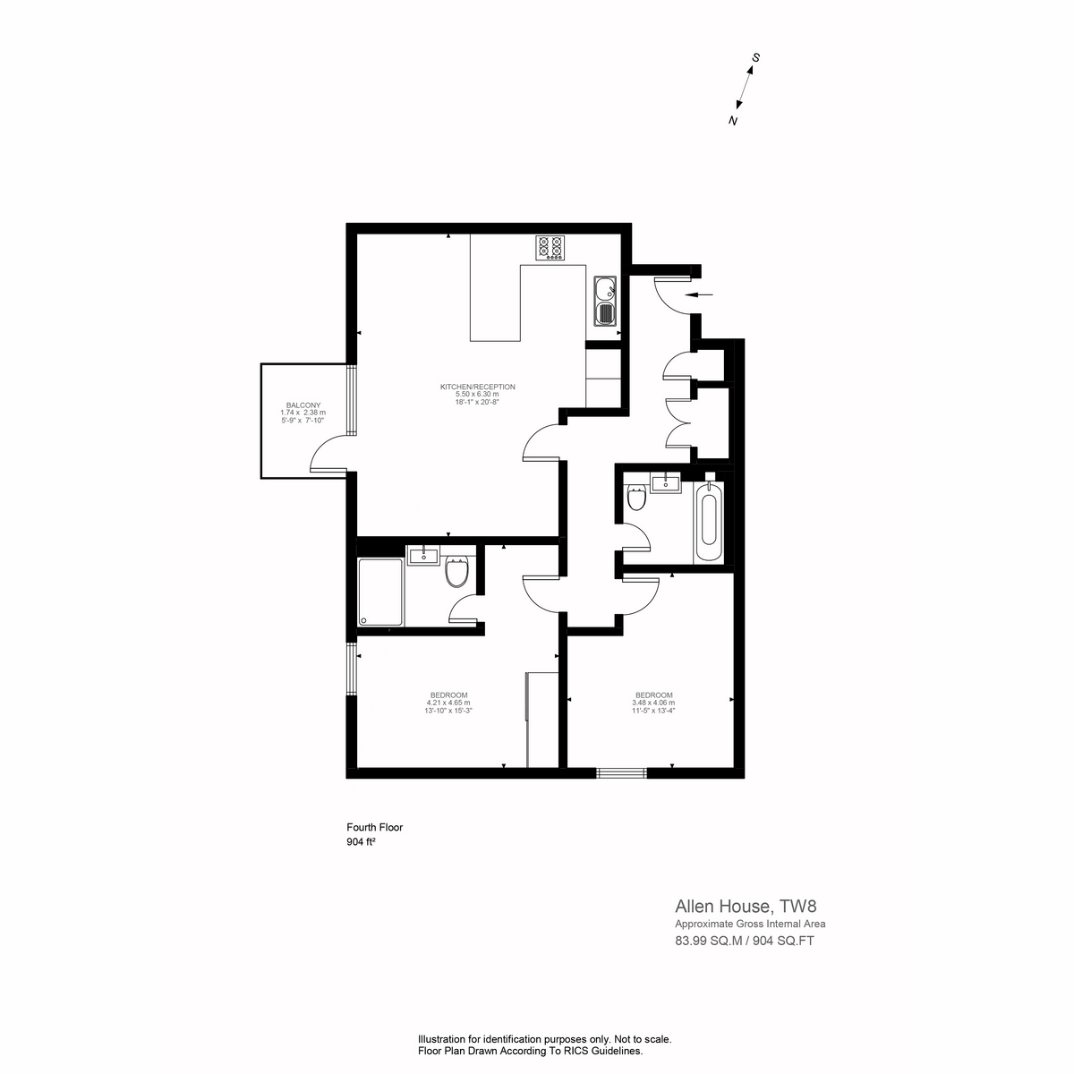 Floorplan for Heritage Place, Brentford, TW8