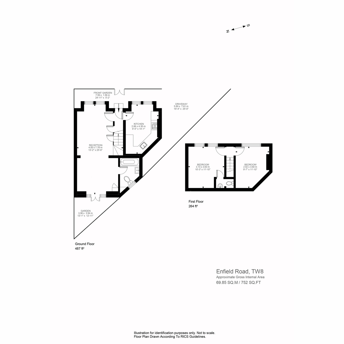 Floorplan for Enfield Road, Brentford, TW8