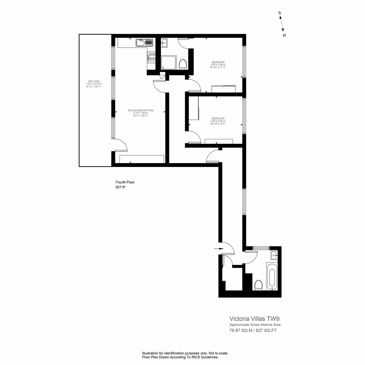 Floorplan for Victoria Villas, Richmond, TW9
