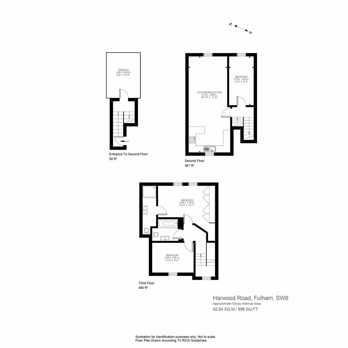 Floorplan for Harwood Road, London, SW6