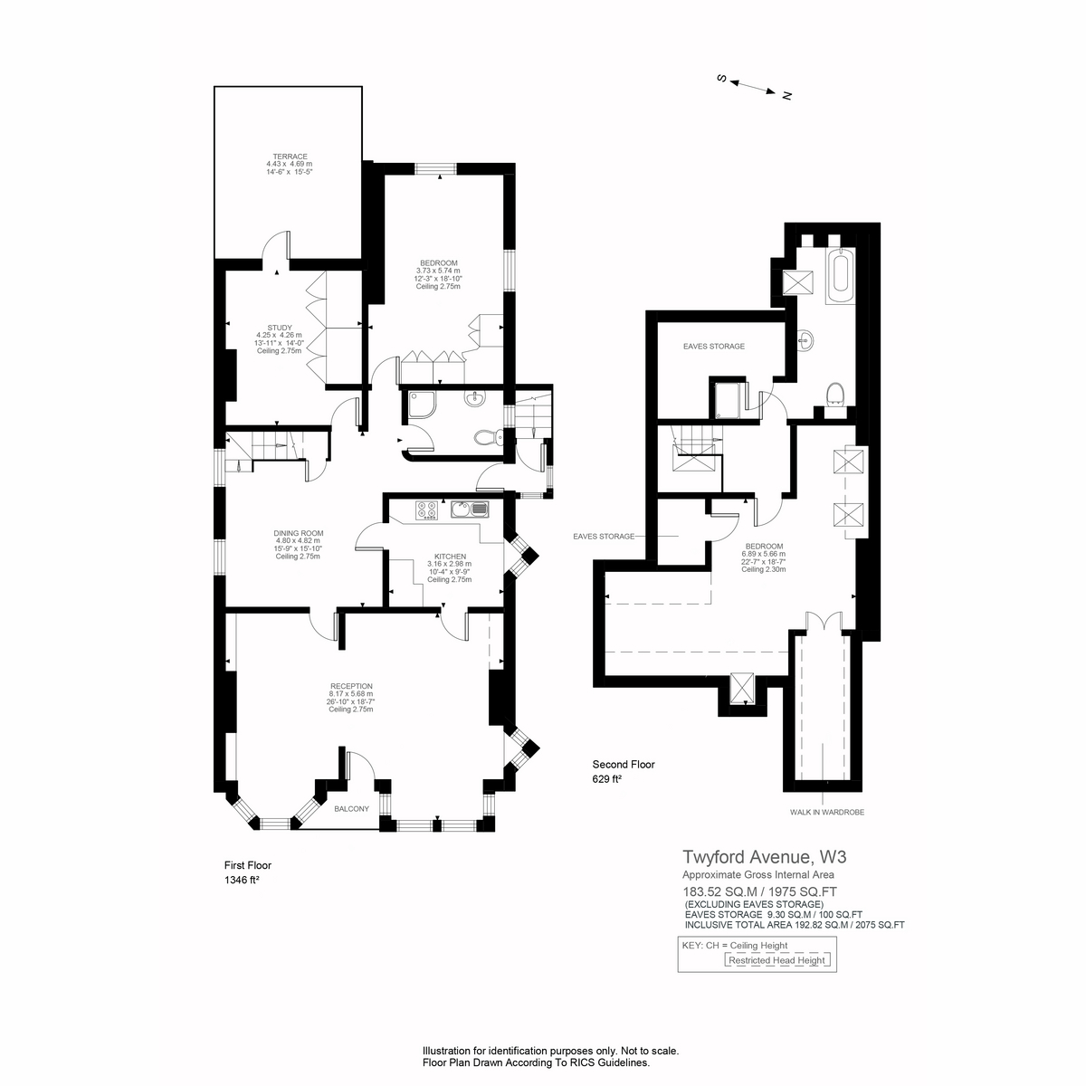 Floorplan for Twyford Avenue, London, W3