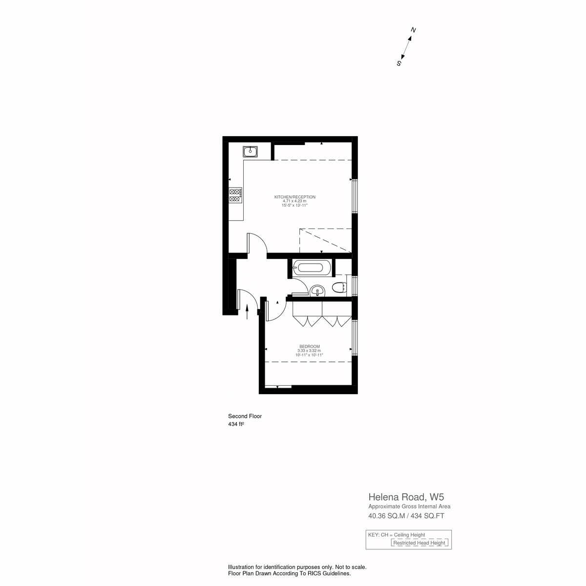 Floorplan for Helena Road, London, W5