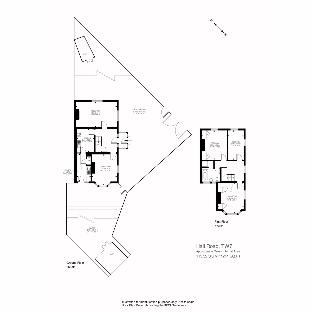 Floorplan for Hall Road, Isleworth, TW7
