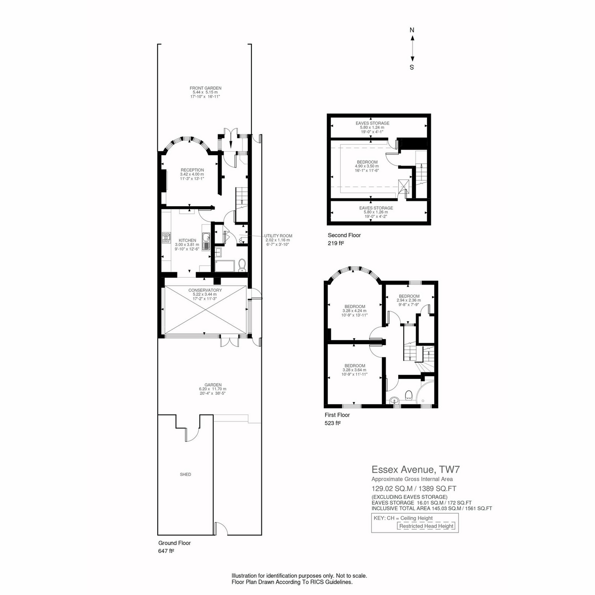 Floorplan for Essex Avenue, Isleworth, TW7