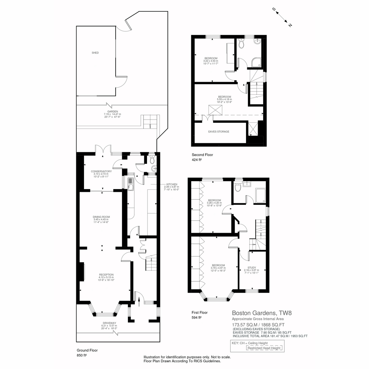 Floorplan for Boston Gardens, Brentford, TW8