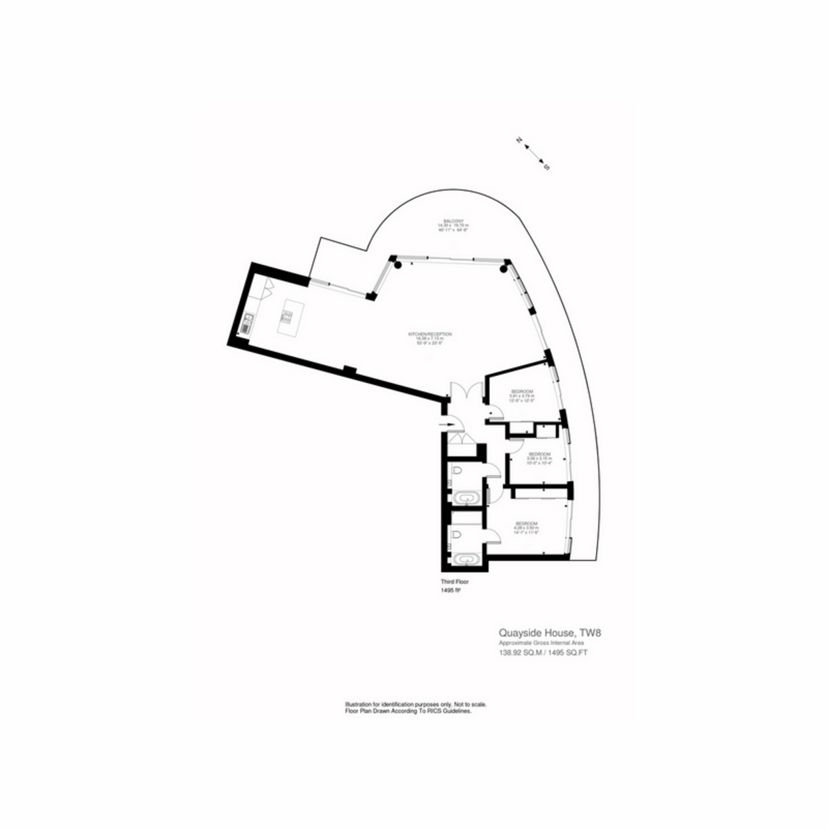 Floorplan for Kew Bridge Road, Brentford, TW8
