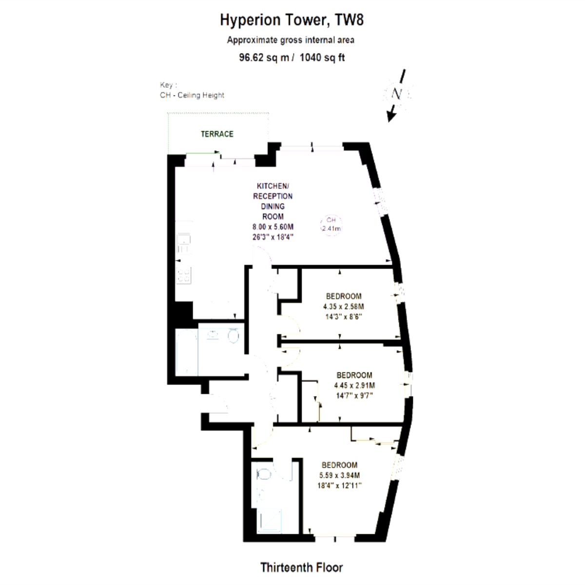 Floorplan for Pump House Crescent, Brentford, TW8