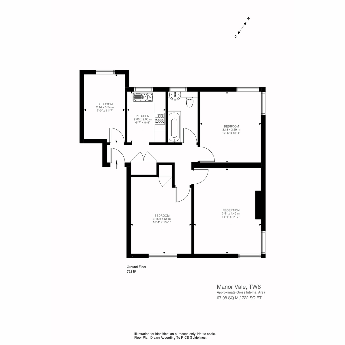 Floorplan for Manor Vale, Brentford, TW8