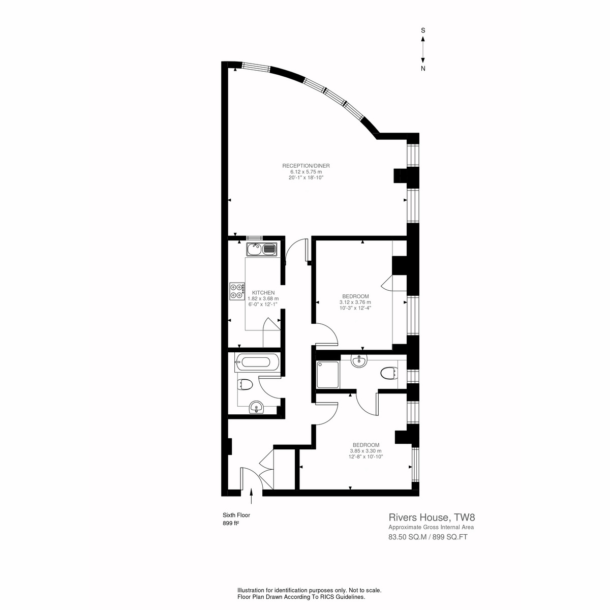 Floorplan for Kew Bridge Road, Brentford, TW8