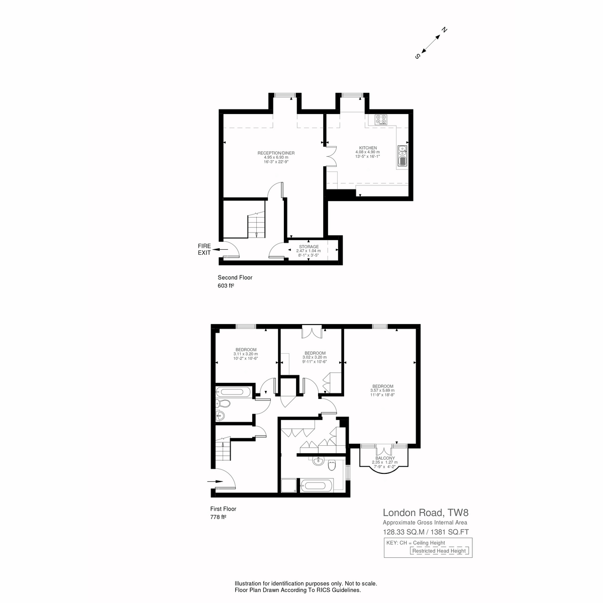 Floorplan for London Road, Brentford, TW8