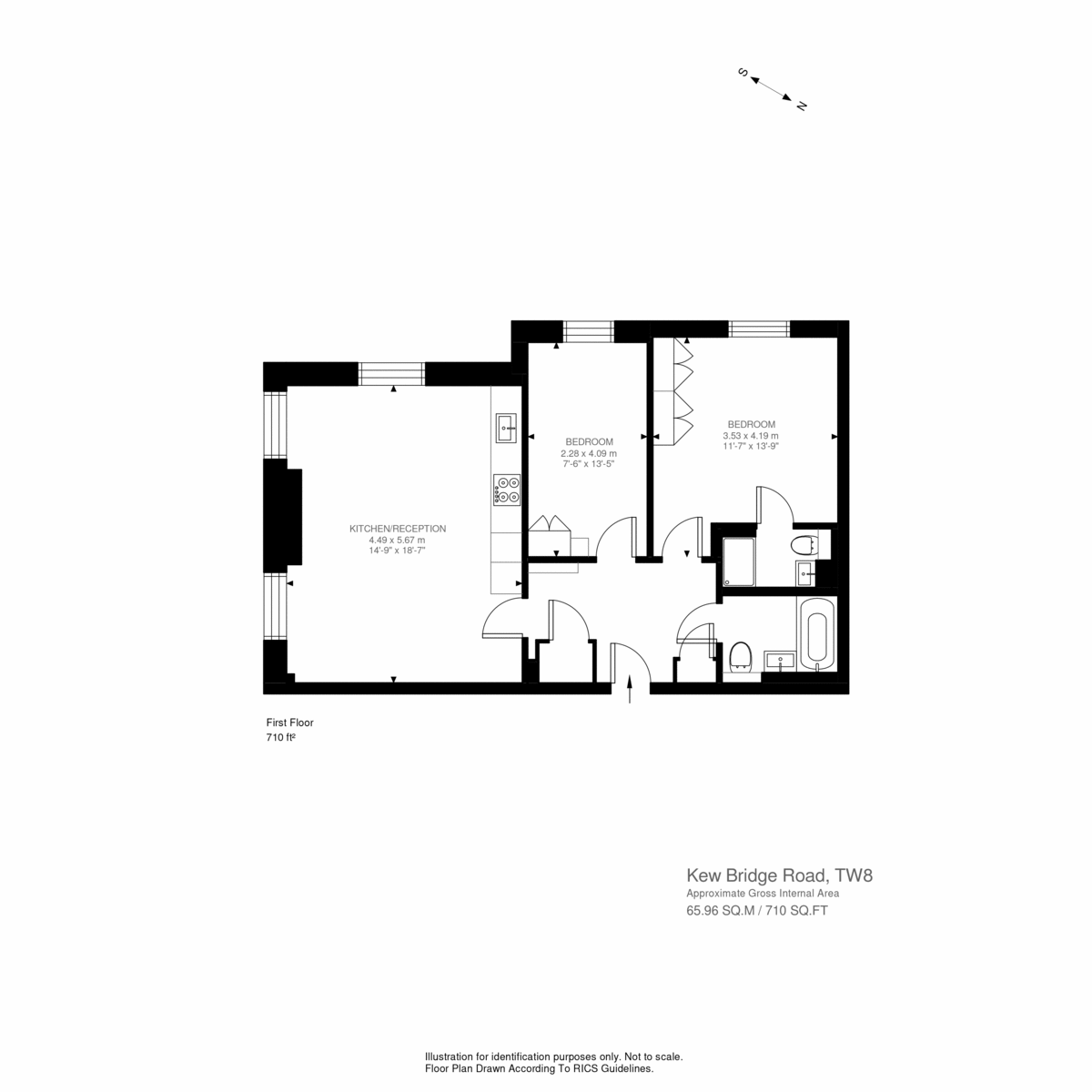 Floorplan for Kew Bridge Road, Brentford, TW8