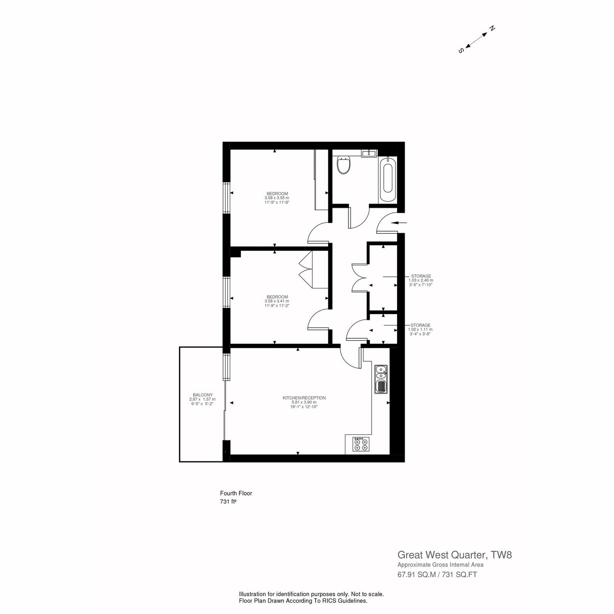 Floorplan for Ealing Road, Brentford, TW8