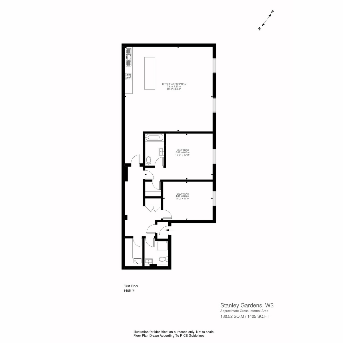 Floorplan for Stanley Gardens, London, W3