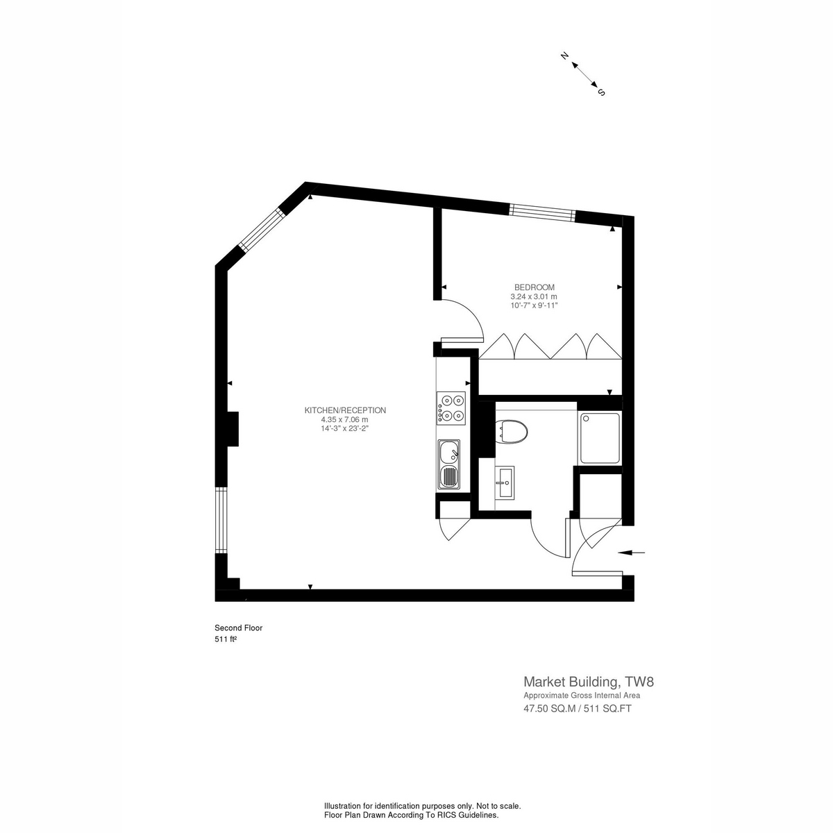 Floorplan for Market Place, Brentford, TW8