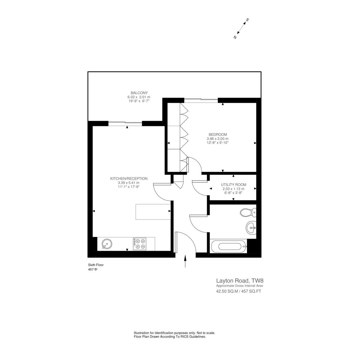 Floorplan for Clayponds Lane, Brentford, TW8