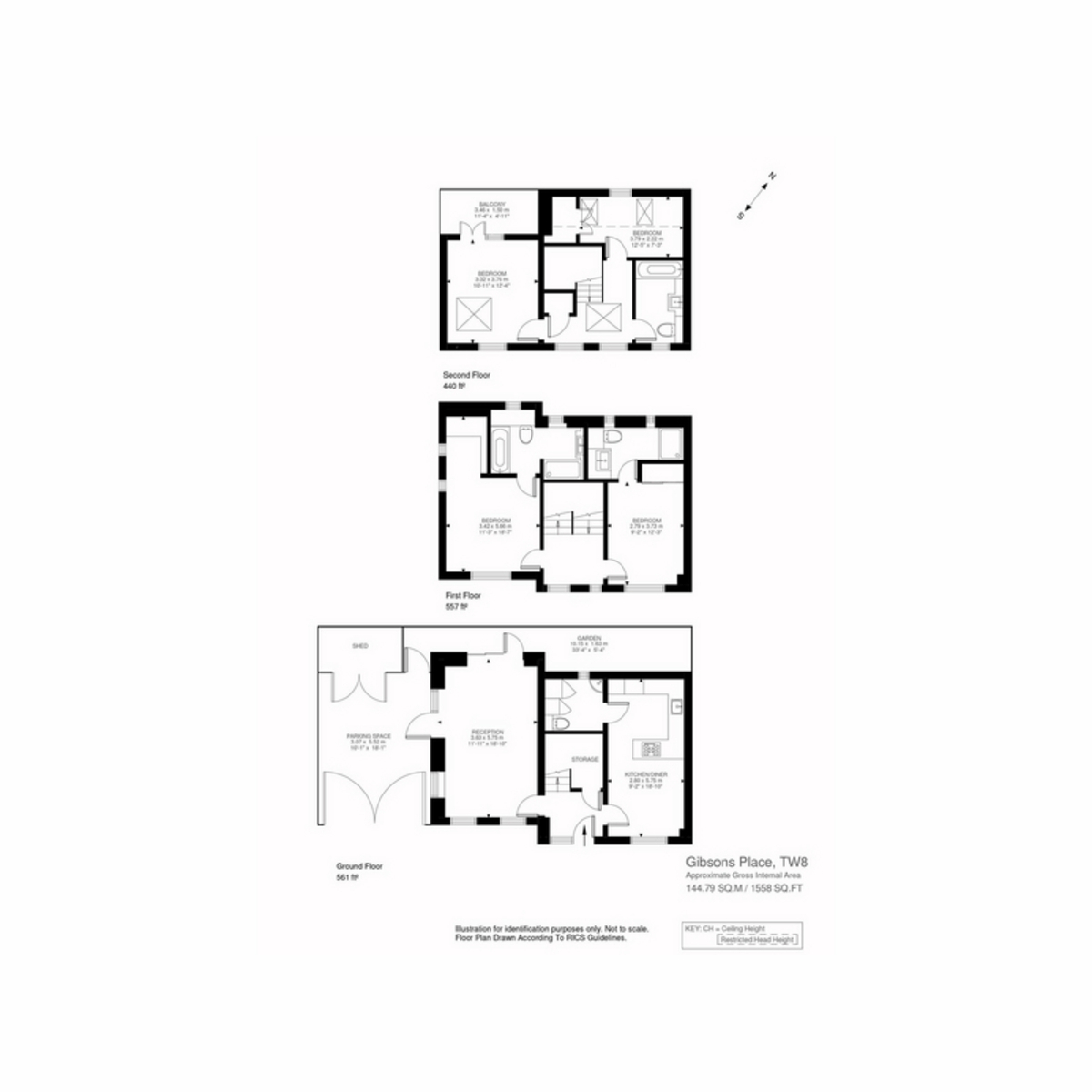 Floorplan for Gibsons Place, Brentford, TW8
