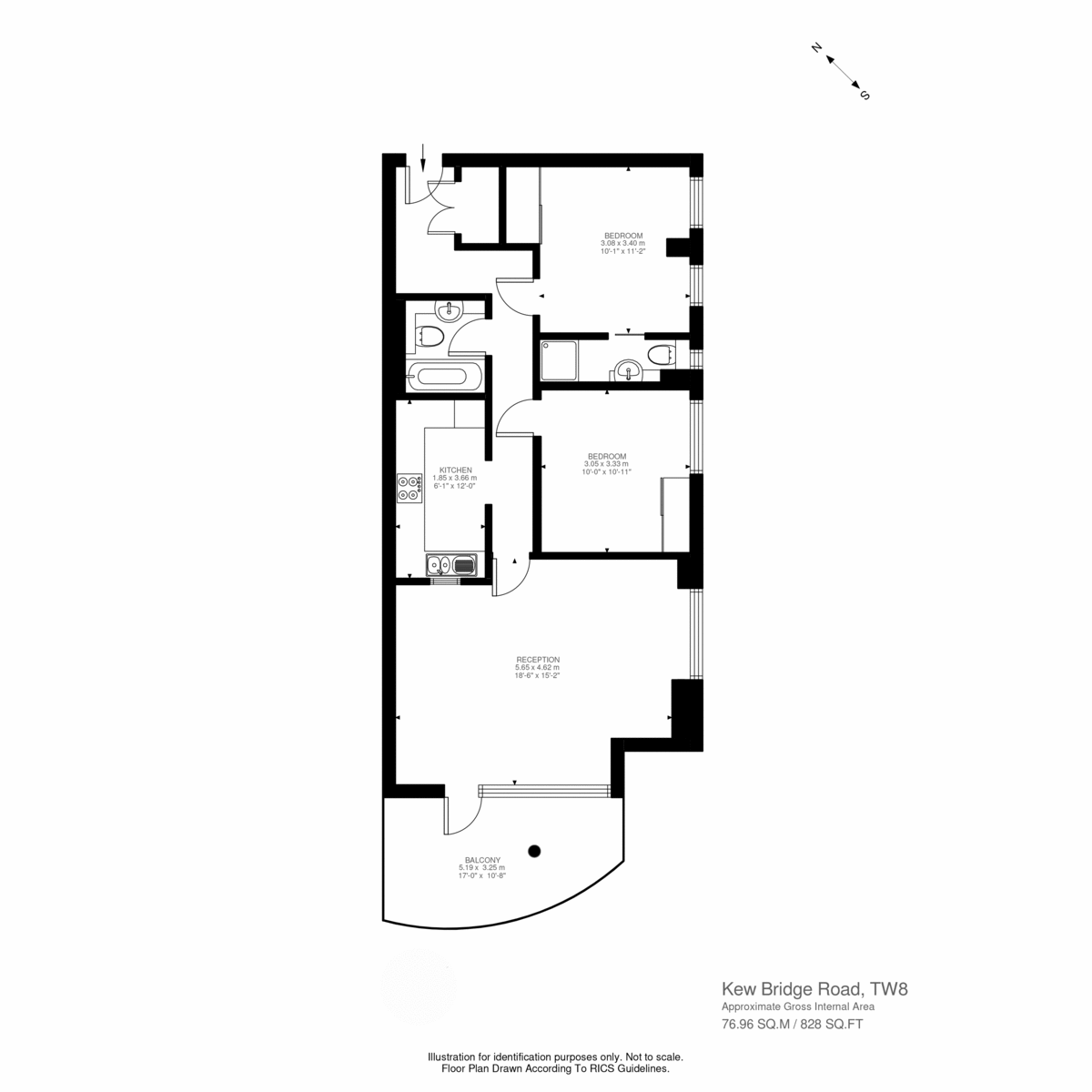 Floorplan for Kew Bridge Road, Brentford, TW8