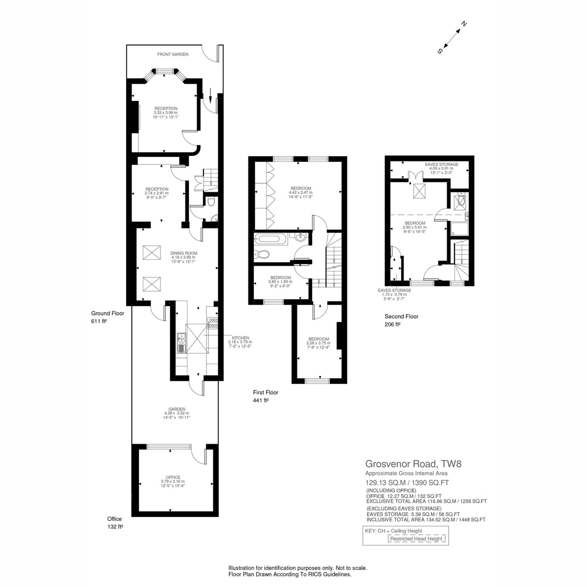 Floorplan for Grosvenor Road, Brentford, TW8