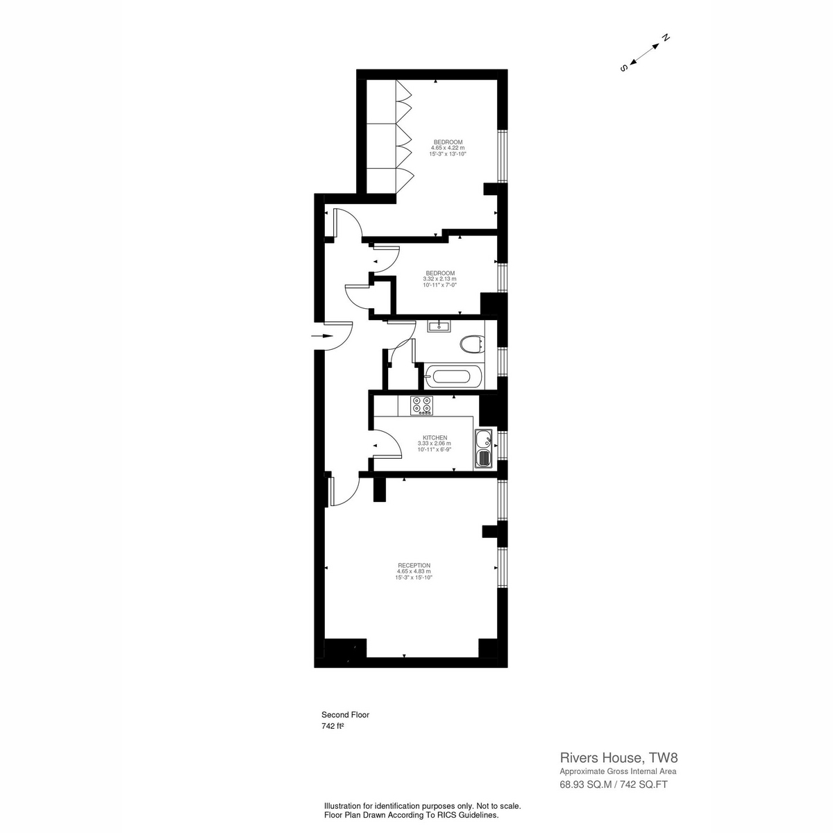 Floorplan for Kew Bridge Road, Brentford, TW8