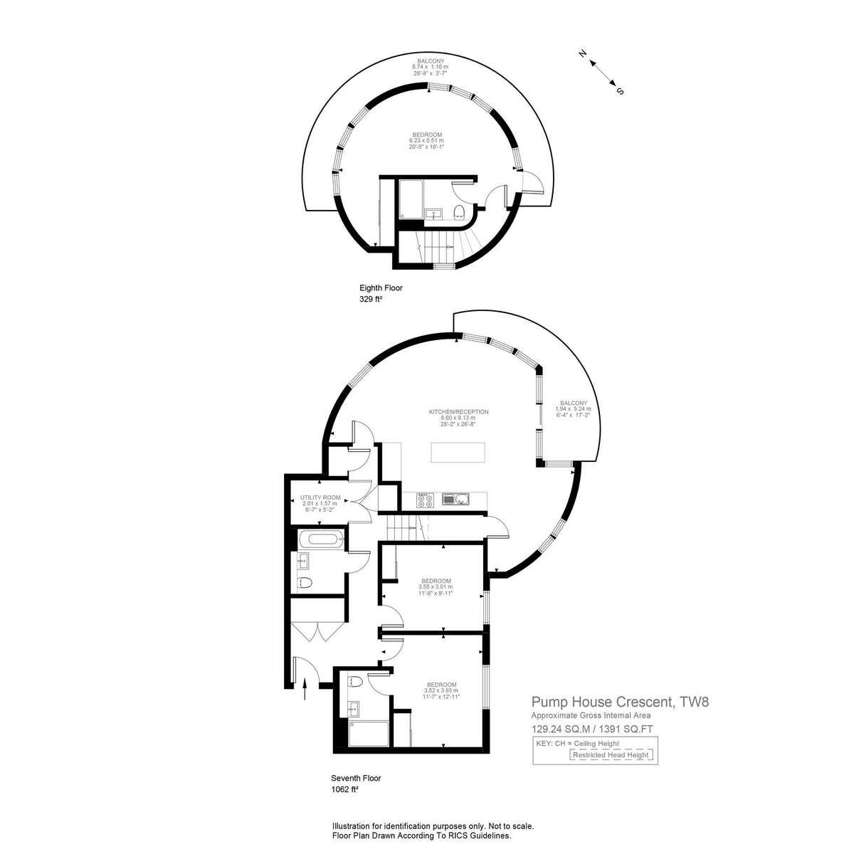 Floorplan for Pump House Crescent, Brentford, TW8