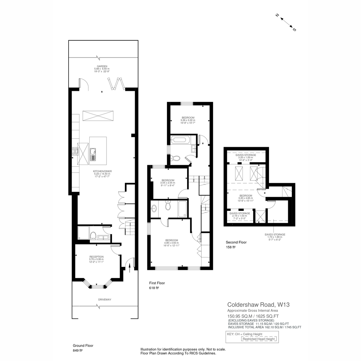 Floorplan for Coldershaw Road, London, W13