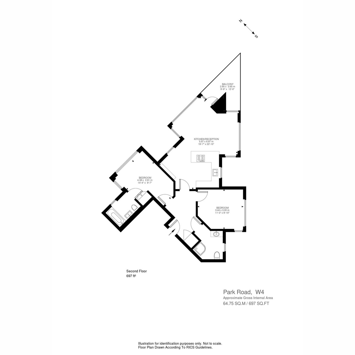 Floorplan for Park Road, London, W4