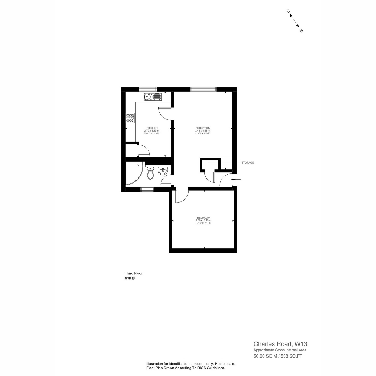 Floorplan for Charles Road, London, W13