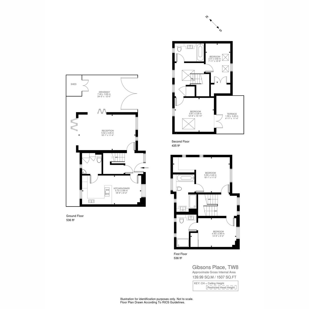 Floorplan for Gibsons Place, Brentford, TW8