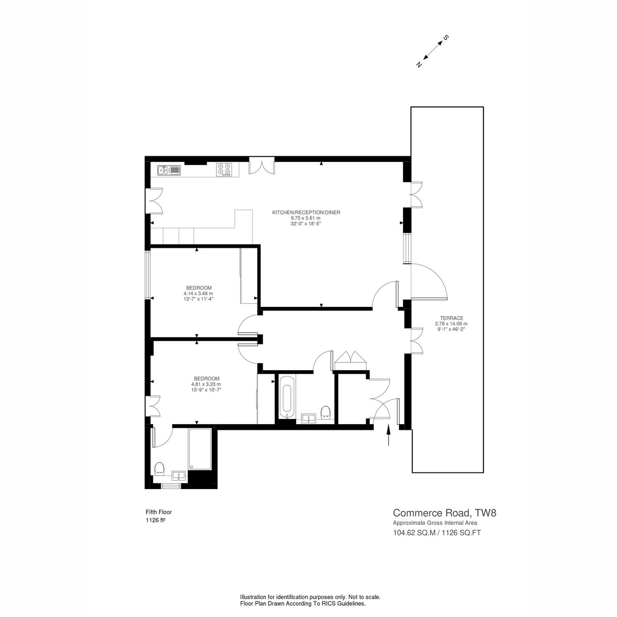 Floorplan for Commerce Road, Brentford, TW8