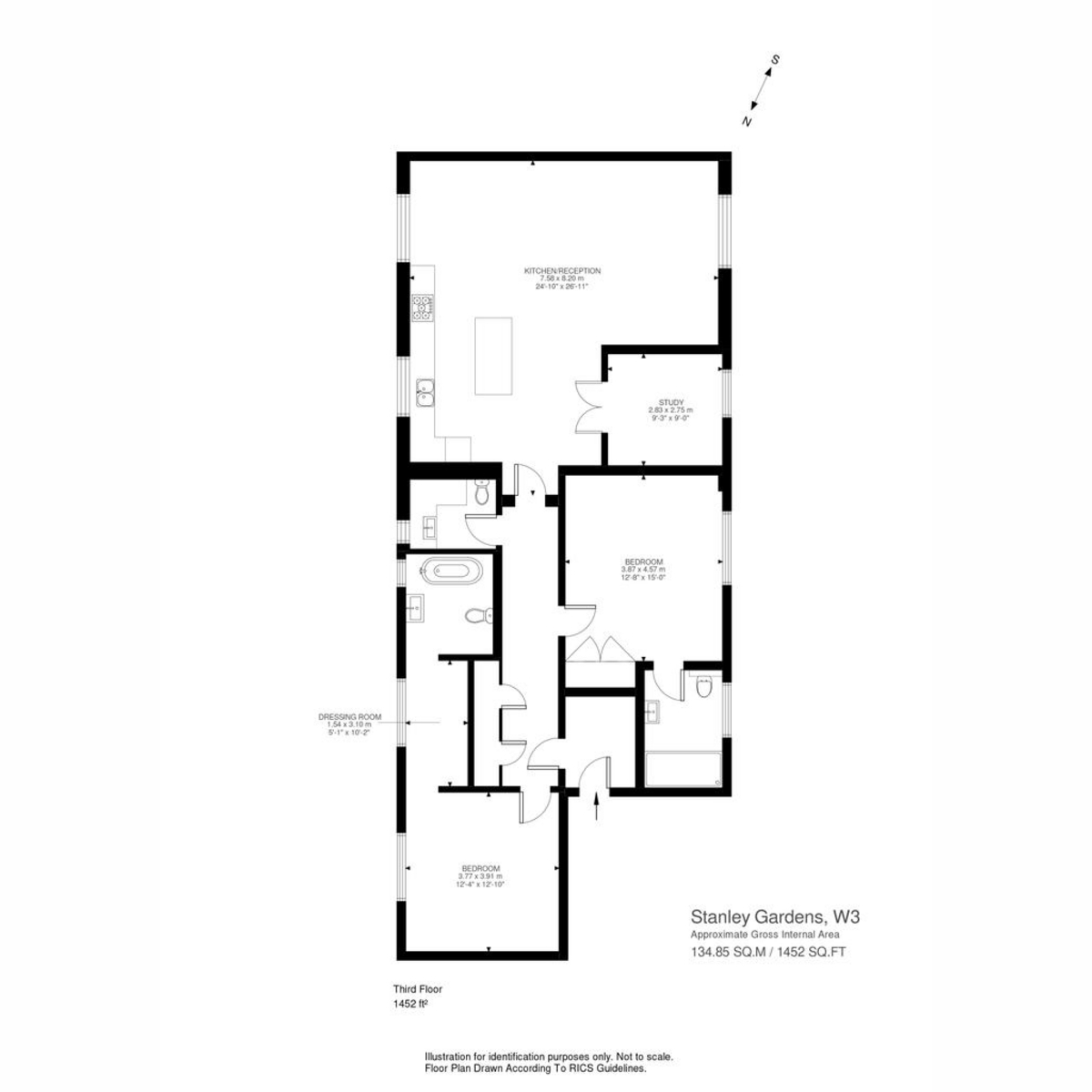 Floorplan for Stanley Gardens, London, W3