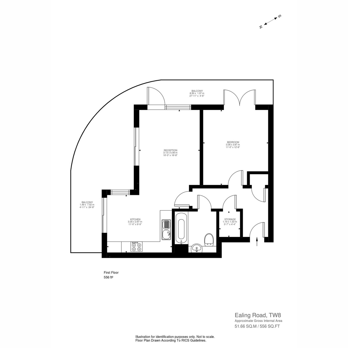 Floorplan for Ealing Road, Brentford, TW8