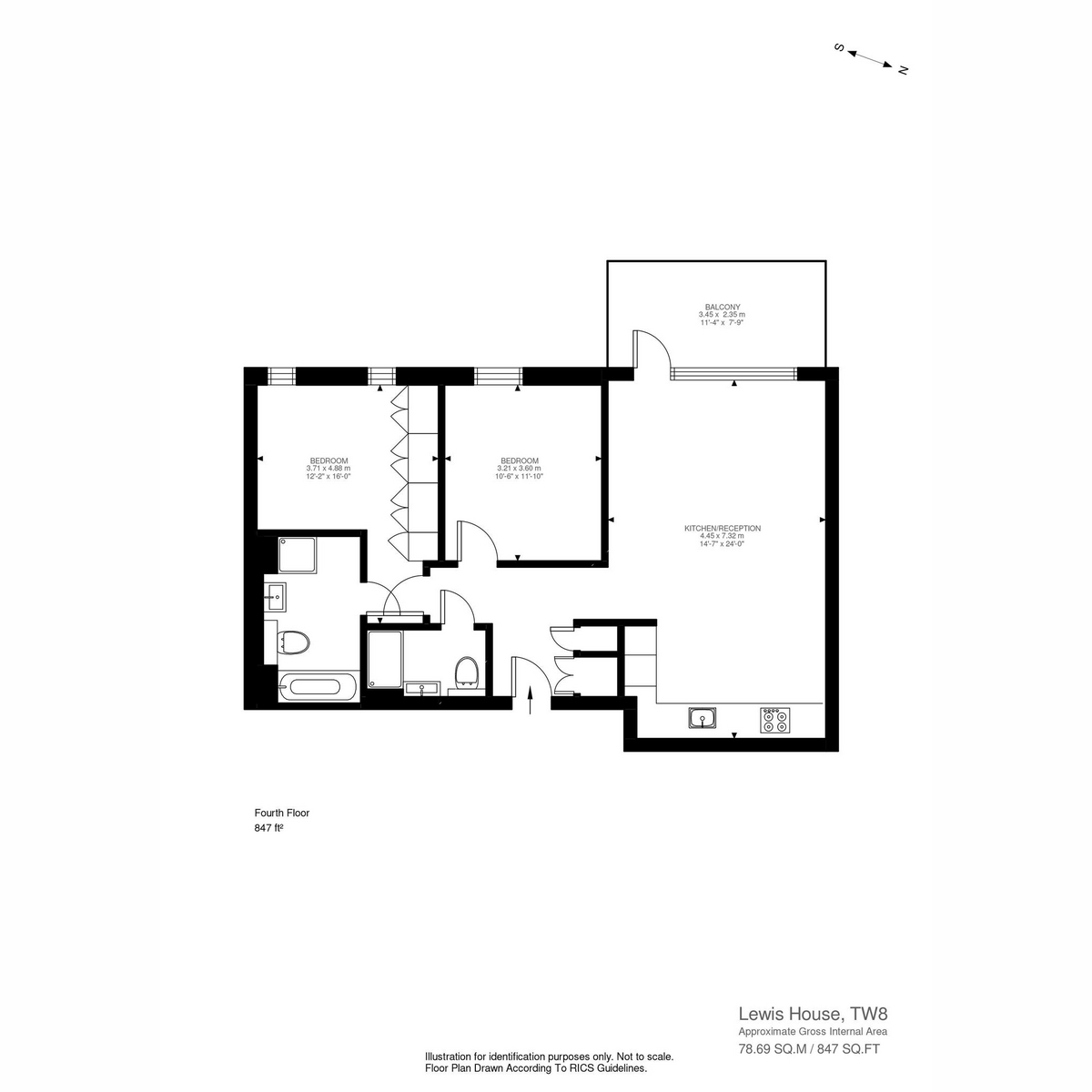 Floorplan for Bradshaw Yard, Brentford, TW8